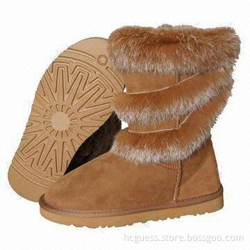 Women's fashionable snow boots, light sheepskin insole